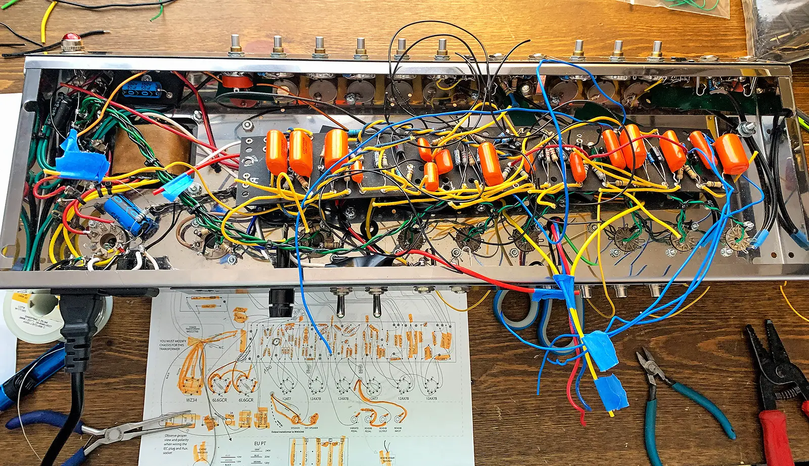 1965 Deluxe Reverb High Power Guitar Amp Build | SeanRose.com