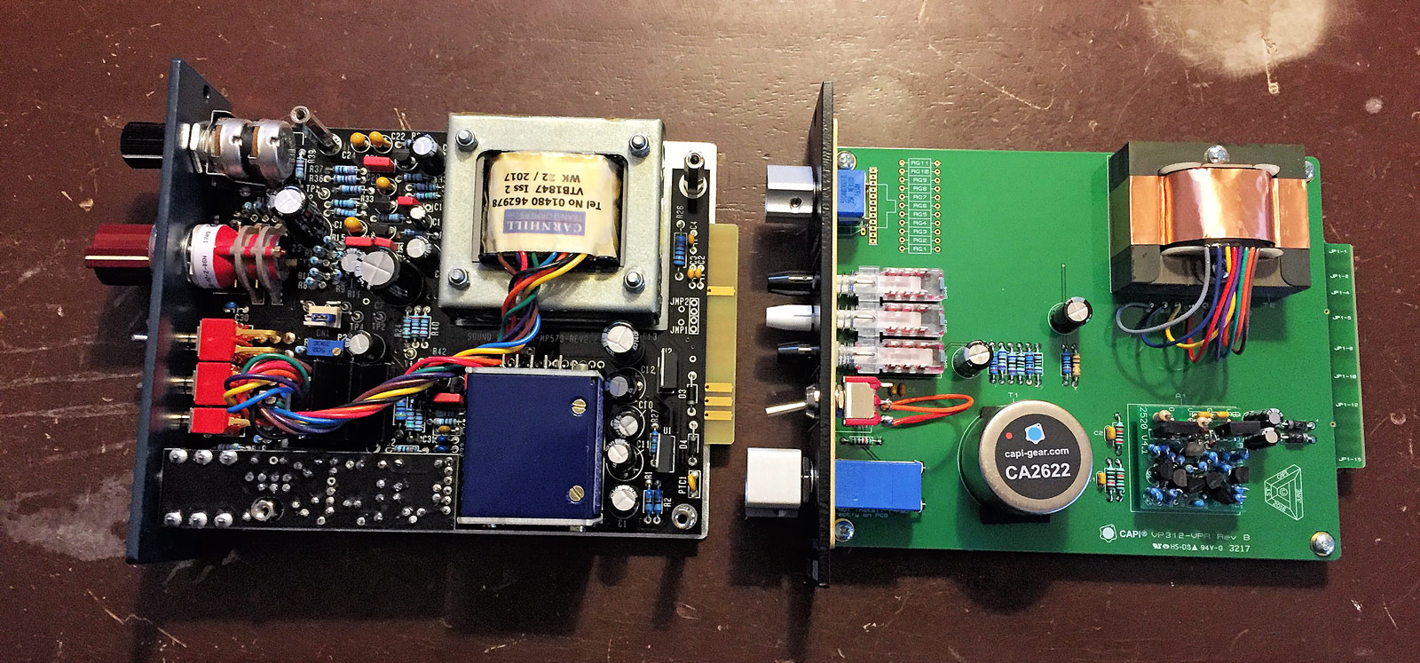 CAPI 312 and Sound Skulptor MP573 Microphone Preamps Build by Sean Rose