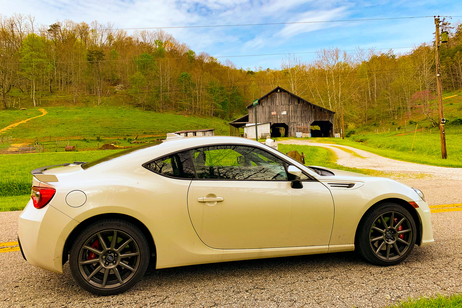 Pearl needs a bath, after work drive in rural Licoln County West Virginia