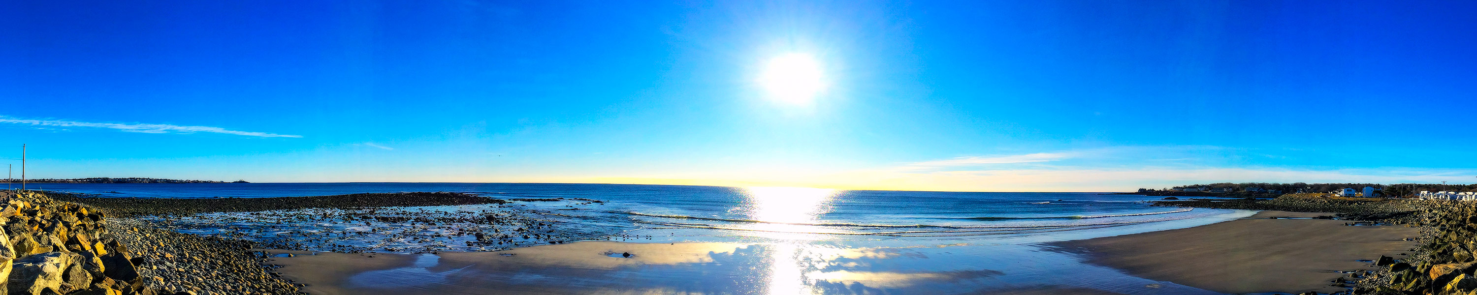 Long Sands Beach York ME - Panorama Photography By Sean Rose
