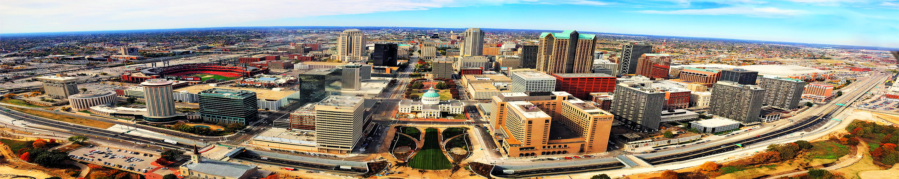 View from Gateway to the West Arch Over St. Louis MO - Panorama Photography | SeanRose.com