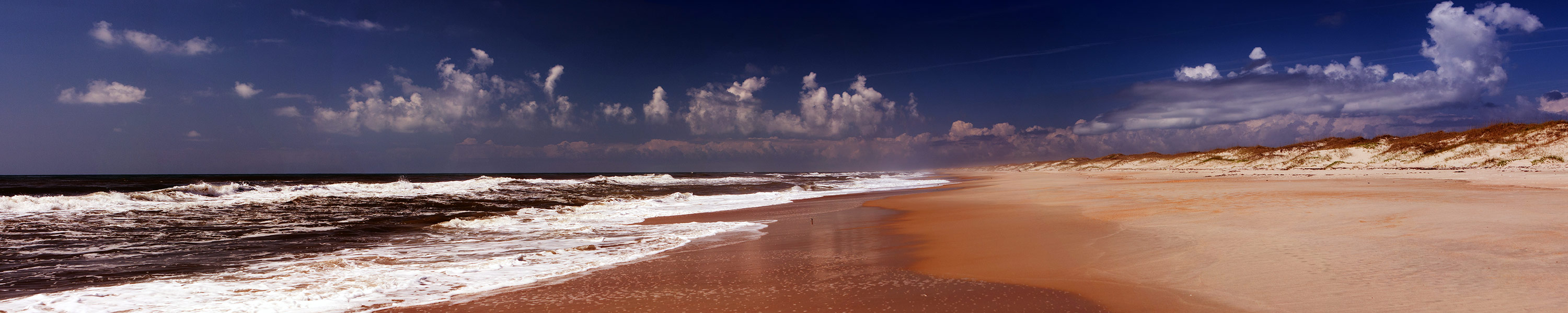 Empty Beach Ocracoke Island NC - Panorama Photography | SeanRose.com