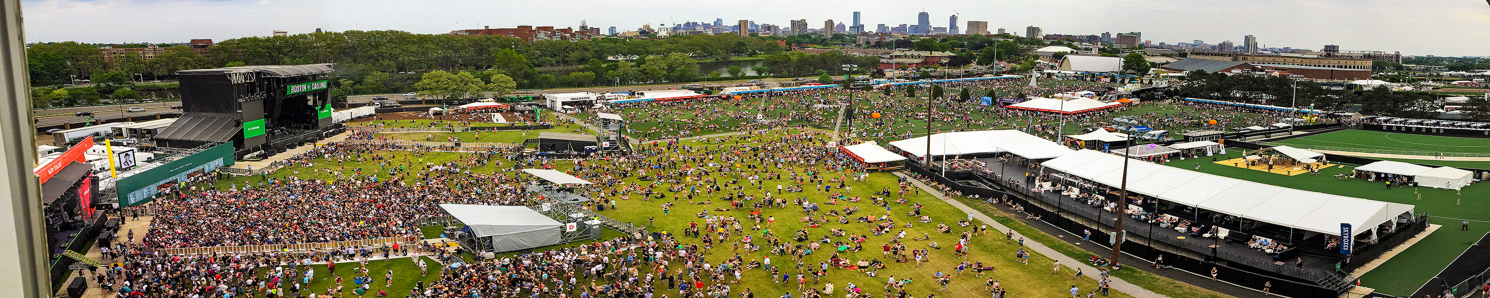 Overlooking Boston Calling at Harvard Athletic Fields Boston MA - Panorama Photography | SeanRose.com