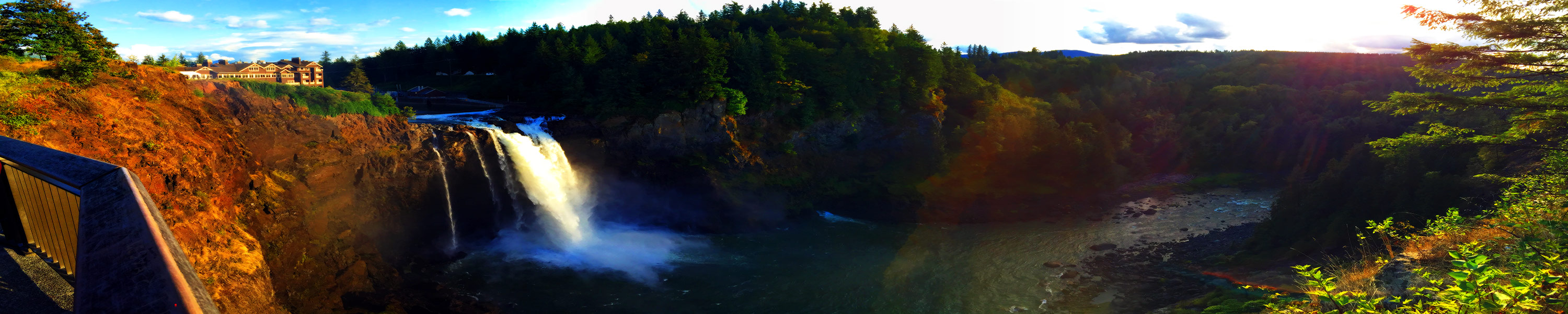 Salish Inn and Snoqualmie Falls Snoqualmie, WA - Panorama Photography | SeanRose.com