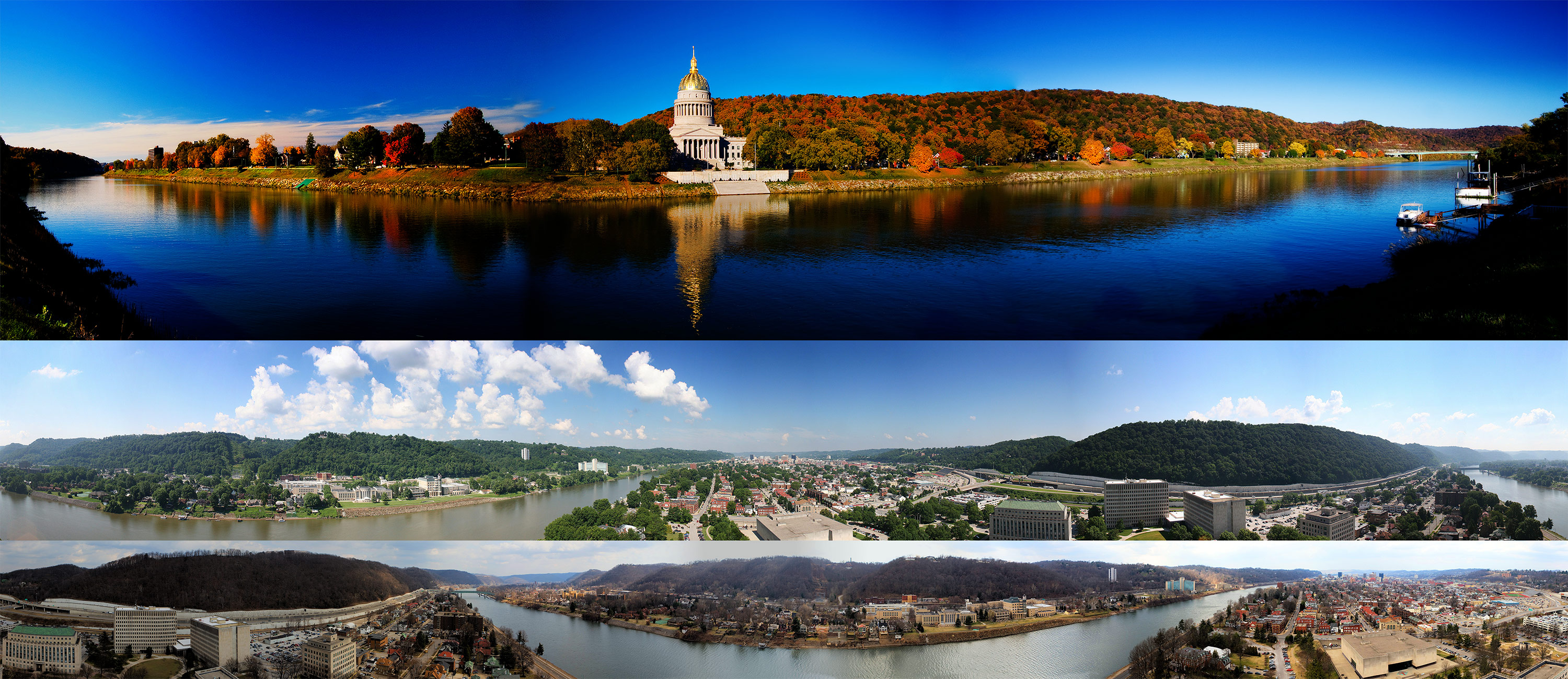 Views of and From the Top of the West Virginia State Capitol Charleston WV - Panorama Photography | SeanRose.com