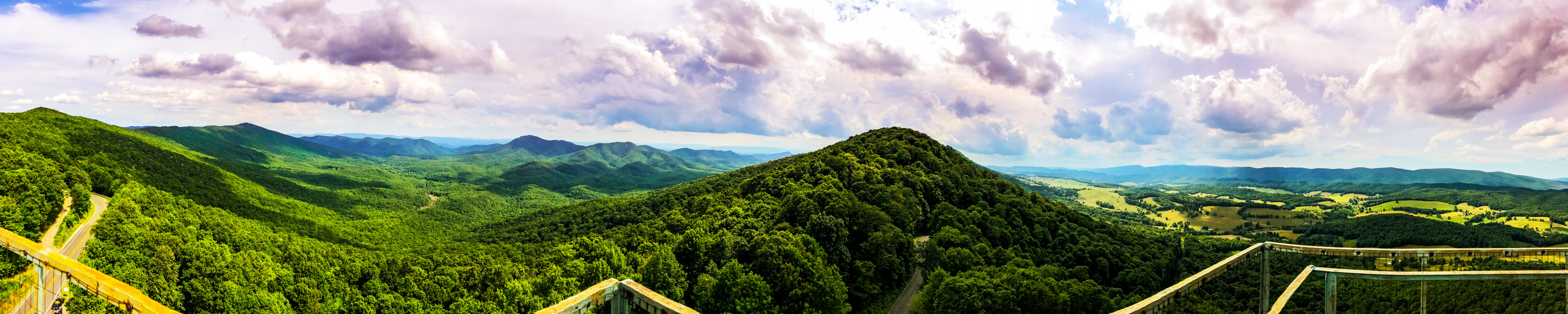 Top of Big Walker Lookout Fire Tower Wytheville VA - Panorama Photography | SeanRose.com