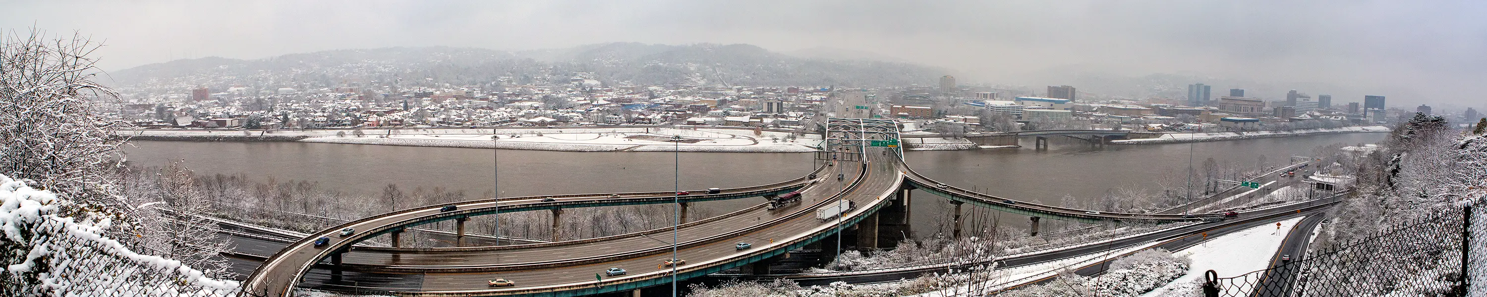 Downtown Charleston WV in Snow - Panorama Photography | SeanRose.com